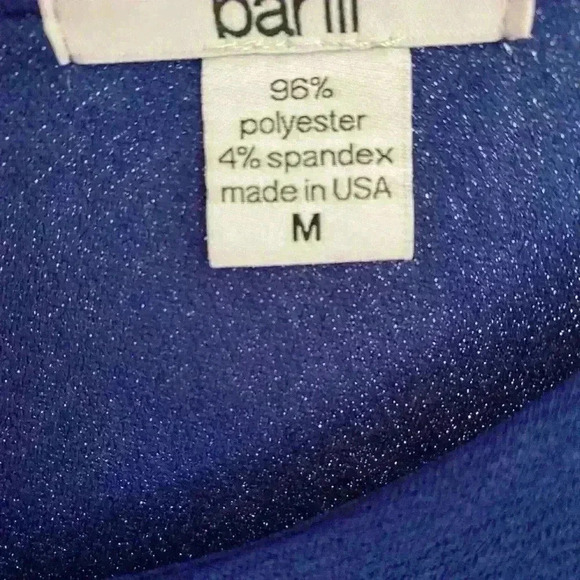 Bar III Royal Blue 3/4 Sleeve Top - Picture 2 of 3